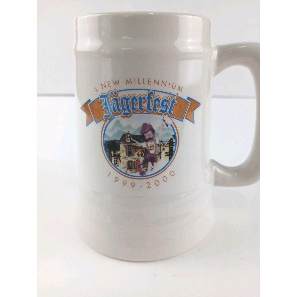 Jagermeister Stein jagerfest 1999-2000 Mug Ceramic 4.5" Tall Unique Mug